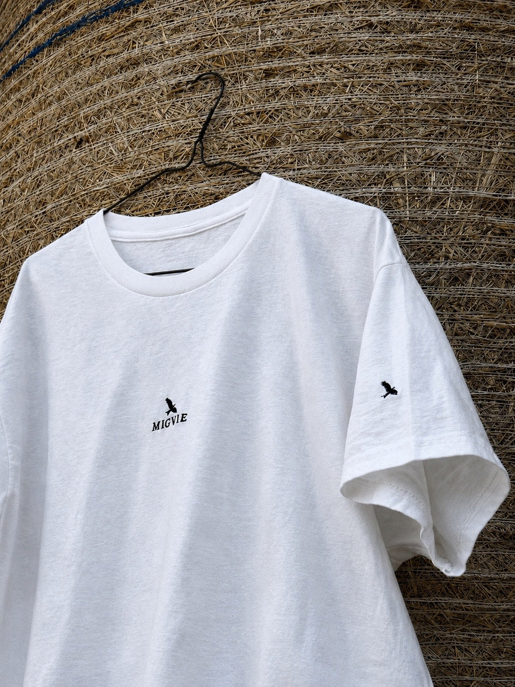 MIGVIE Embroidered Unisex T-shirt WHITE