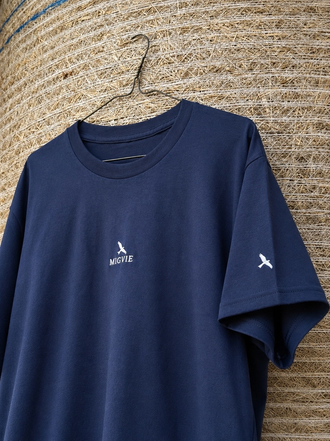 MIGVIE Embroidered Unisex T-shirt NAVY