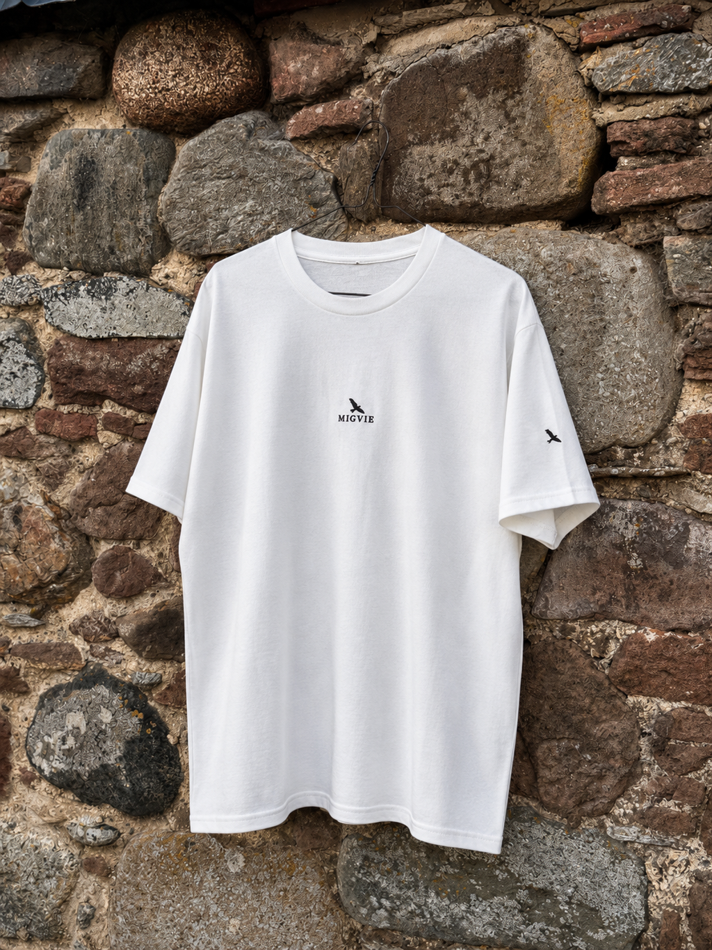 MIGVIE Embroidered Unisex T-shirt WHITE