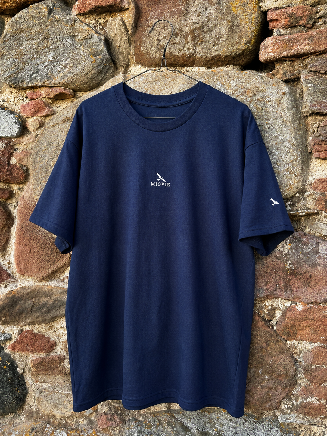 MIGVIE Embroidered Unisex T-shirt NAVY