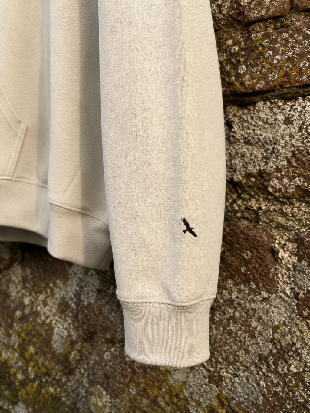 MIGVIE Embroidered Unisex Hoodie BEIGE